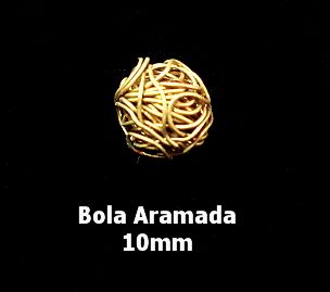 Bola aramada 10mm latão pct 80gramas